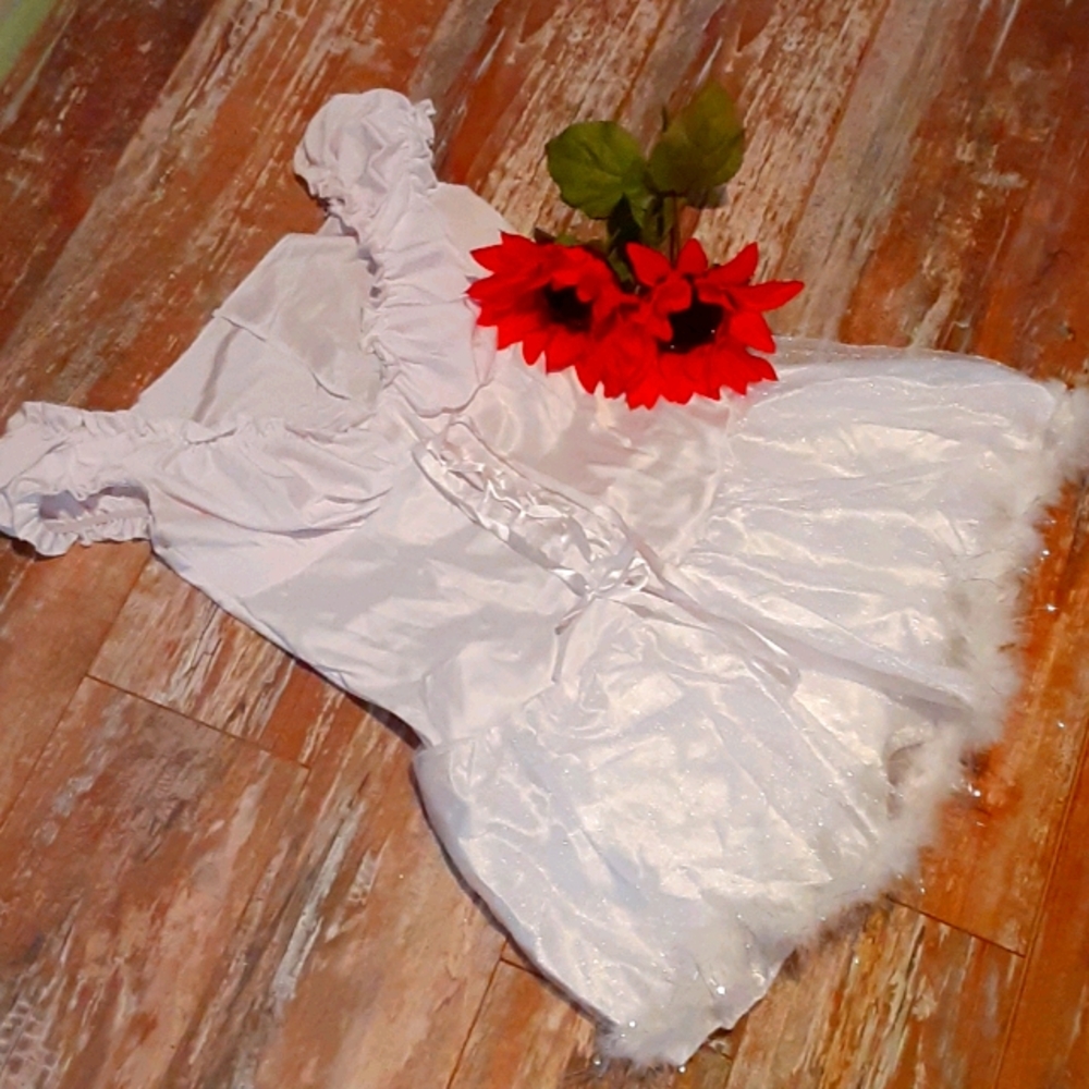 White sparkly dress